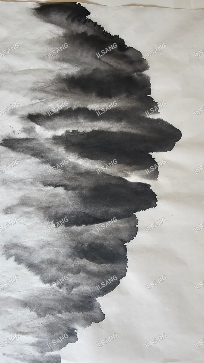 A black and white drawing of a cloud.