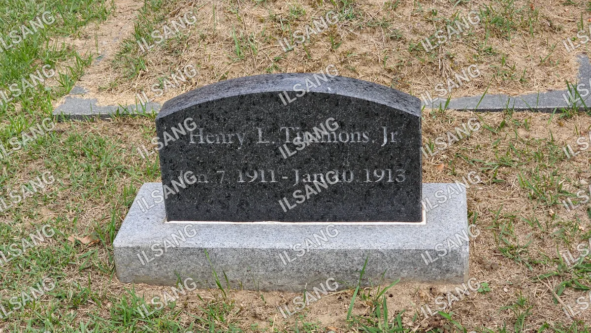A black gravestone for Henry L. Tangmon.