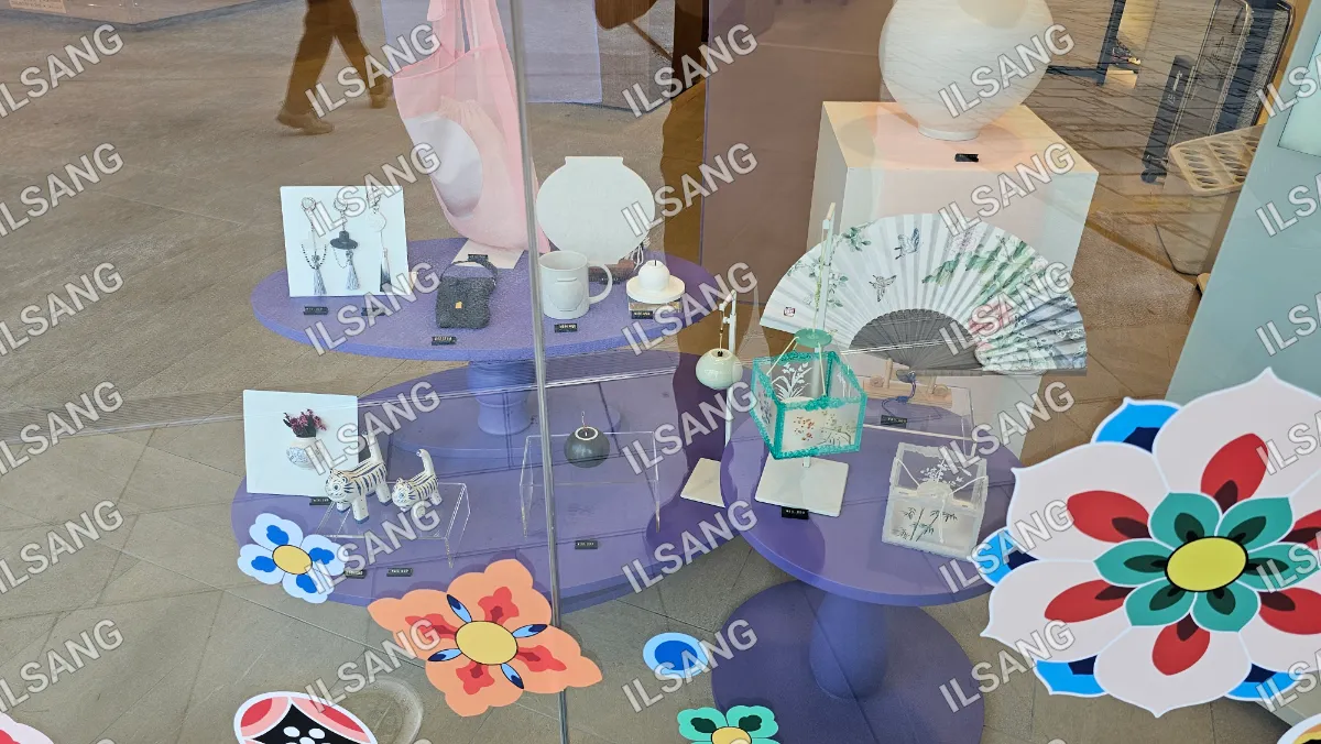 A display of various items in a store.