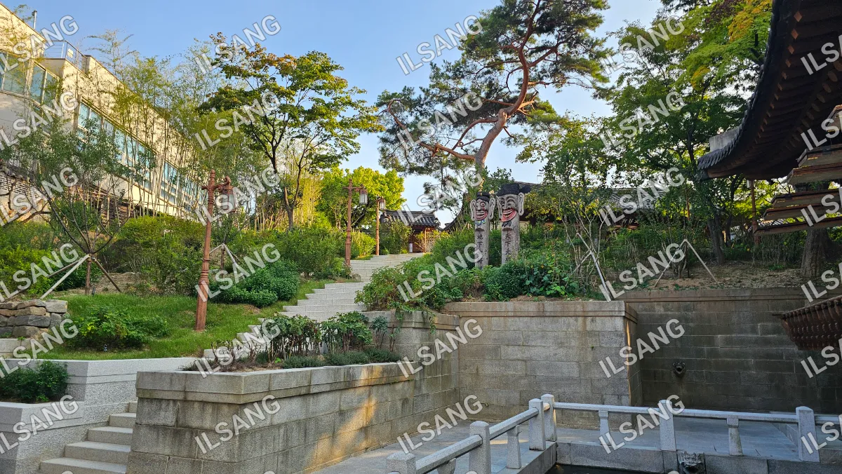 A set of stone steps leading up to a building.