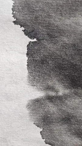 A black and white image of a pen and ink