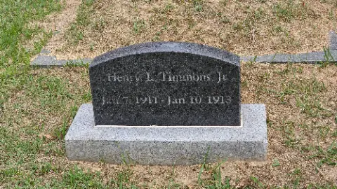 A black gravestone for Henry L. Tangmon