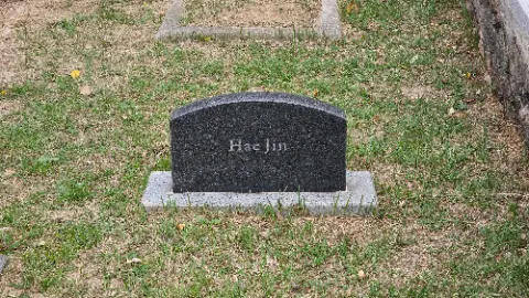 A cemetery marker for Hae Jin Ilsang