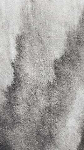 A gray and black painting of a mountain