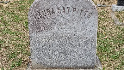 A headstone for Laura May Pitt