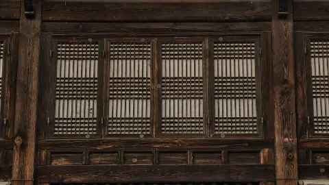 Traditional Korean lattice window (Hanok lattice window)